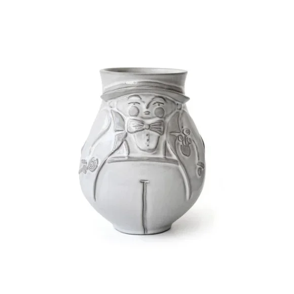 British Jonathan Adler English Utopia Pleasantly Plump Two Face Vase/Happy Famil Vases